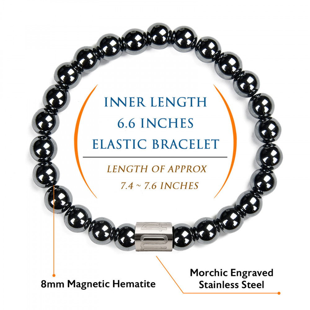Grade A++ Hematite Crystal Bead Bracelet 8mm
